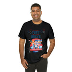 Land of the Free Home of the Brave Bears and Trucks 4th of July Short Sleeve T-Shirt