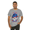 Home of the Brave Patriotic Gnome 4th of July Short Sleeve T-Shirt