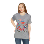 Celebrate Freedom Bike Ride Patriotic 4th of July Short Sleeve T-Shirt