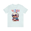 4th of July Little Cool Patriotic Eagle 4th of July Short Sleeve T-Shirt