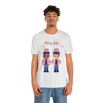 Patriotic and Brave Boys Celebrating 4th of July Short Sleeve T-Shirt