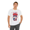 Patriotic Gnome Showing Love on the 4th of July Short Sleeve T-Shirt