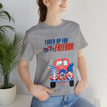 Fired Up for Freedom Gnomes and Trucks 4th of July Short Sleeve T-Shirt