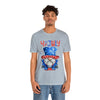 Brave and Patriotic Gnome on the 4th of July Short Sleeve T-Shirt