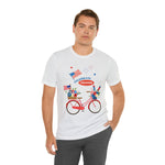 Celebrate Freedom Bike Ride Patriotic 4th of July Short Sleeve T-Shirt