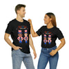 Patriotic and Brave Boys Celebrating 4th of July Short Sleeve T-Shirt