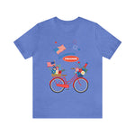 Celebrate Freedom Bike Ride Patriotic 4th of July Short Sleeve T-Shirt