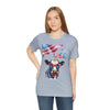 Mother Moo Patriotic USA Cow 4th of July Short Sleeve T-Shirt