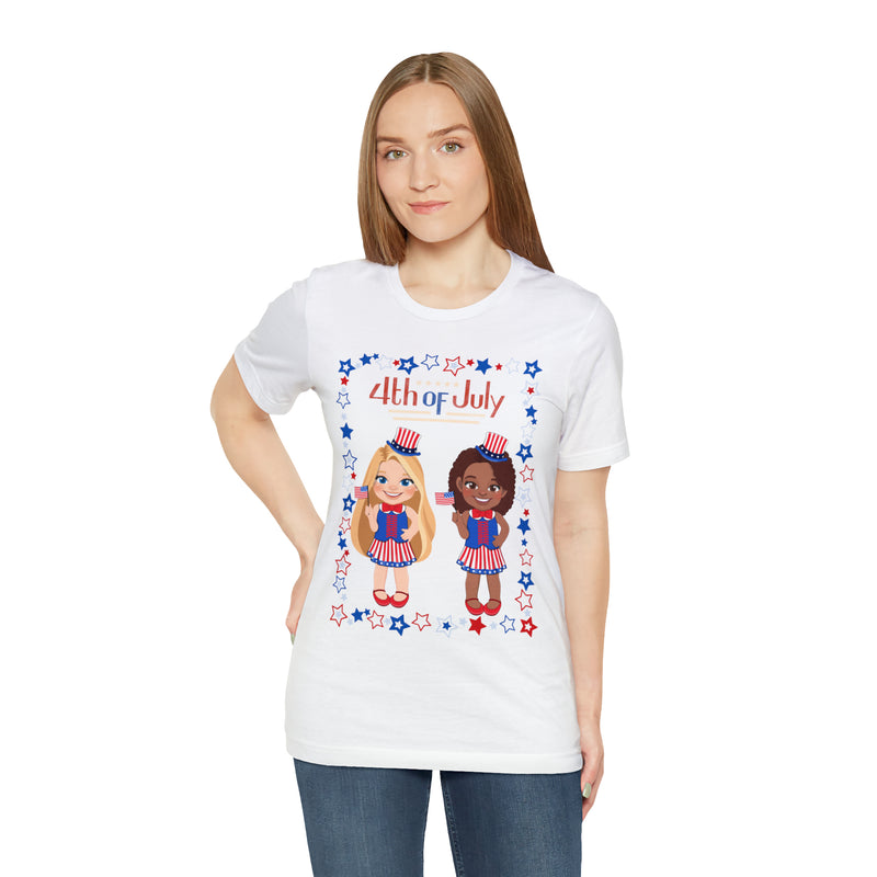 4th of July Patriotic Girls Short Sleeve T-Shirt