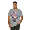 Mother Moo Patriotic USA Cow 4th of July Short Sleeve T-Shirt