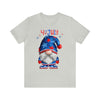 Home of the Brave Patriotic Gnome 4th of July Short Sleeve T-Shirt