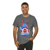 Patriotic Gnome Celebrating the 4th of July Short Sleeve T-Shirt