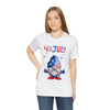 Thumbs Up Patriotic Gnome Celebrating the 4th of July Short Sleeve T-Shirt