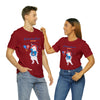 Sweet Land of Liberty Unicorn Red, White and Blue 4th of July Short Sleeve T-Shirt