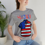 Patriotic Red, White and Blue Casual Shirt 4th of July Short Sleeve T-Shirt