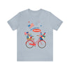 Celebrate Freedom Bike Ride Patriotic 4th of July Short Sleeve T-Shirt