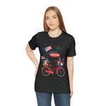 Celebrate Freedom Bike Ride Patriotic 4th of July Short Sleeve T-Shirt