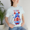 Patriotic Gnome Celebrating the 4th of July Short Sleeve T-Shirt
