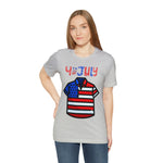 Patriotic Red, White and Blue Casual Shirt 4th of July Short Sleeve T-Shirt