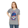 Home of the Brave Patriotic Gnome 4th of July Short Sleeve T-Shirt