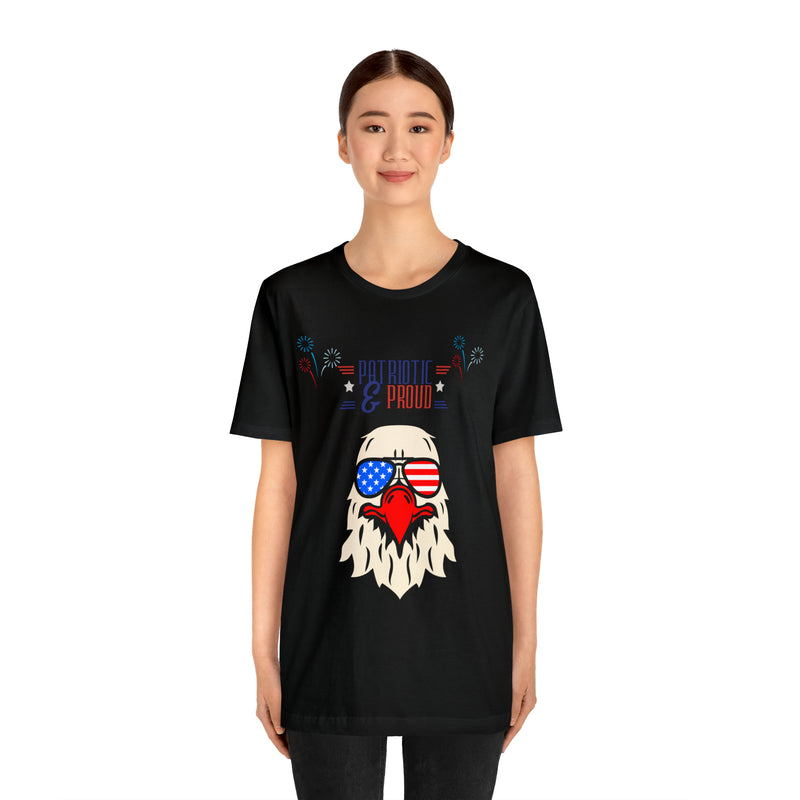 Patriotic and Proud Eagle 4th of July Short Sleeve T-Shirt