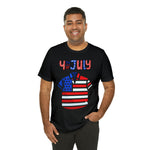 Patriotic Red, White and Blue Casual Shirt 4th of July Short Sleeve T-Shirt