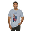 Let's Be Patriotic Flags and Fireworks Lady 4th of July Short Sleeve T-Shirt