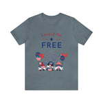 Land of the Free Gnomes Celebrating the 4th of July Short Sleeve T-Shirt