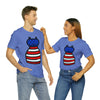 Patriotic Red, White and Blue Lady Casual Dress 4th of July Short Sleeve T-Shirt