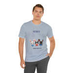 Adorable Patriotic Bunnies Celebrating the 4th of July Short Sleeve T-Shirt