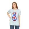Patriotic Gnome Celebrating the 4th of July Short Sleeve T-Shirt