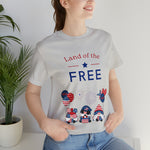 Land of the Free Gnomes Celebrating the 4th of July Short Sleeve T-Shirt