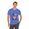 Brave and Patriotic Gnome on the 4th of July Short Sleeve T-Shirt