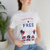 Land of the Free Gnomes Celebrating the 4th of July Short Sleeve T-Shirt