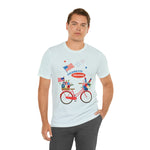 Celebrate Freedom Bike Ride Patriotic 4th of July Short Sleeve T-Shirt