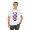 Patriotic Gnome Celebrating the 4th of July Short Sleeve T-Shirt