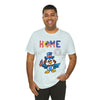 Home is Where the Heart Is Patriotic Eagle 4th of July Short Sleeve T-Shirt