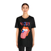 Patriotic Lips Being Funny on the 4th of July Short Sleeve T-Shirt