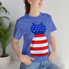 Patriotic Red, White and Blue Formal Dress 4th of July Short Sleeve T-Shirt