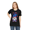 Home of the Brave Patriotic Gnome 4th of July Short Sleeve T-Shirt