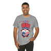 Patriotic Gnome Showing Love on the 4th of July Short Sleeve T-Shirt