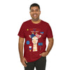 Mother Giraffe Happy 4th of July Short Sleeve T-Shirt