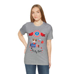 Oh My Stars! Chipmunk and Fireworks 4th of July Short Sleeve T-Shirt