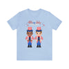 Patriotic and Brave Boys Celebrating 4th of July Short Sleeve T-Shirt