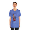 Let's Be Patriotic Flags and Fireworks Lady 4th of July Short Sleeve T-Shirt