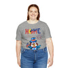 Home is Where the Heart Is Patriotic Eagle 4th of July Short Sleeve T-Shirt