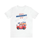 Happy Independence Day Cute Animal Mobile 4th of July Short Sleeve T-Shirt