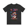 Cool Patriotic Little Bird on the 4th of July Short Sleeve T-Shirt