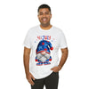 Home of the Brave Patriotic Gnome 4th of July Short Sleeve T-Shirt