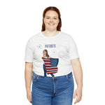 Let's Be Patriotic Flags and Fireworks Lady 4th of July Short Sleeve T-Shirt